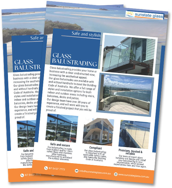 Glass balustrades brochure cover