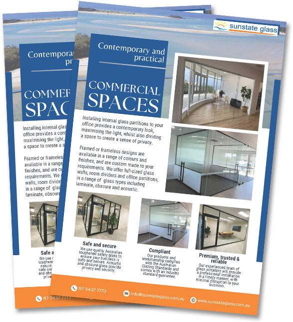 Internal glass partitions brochure cover