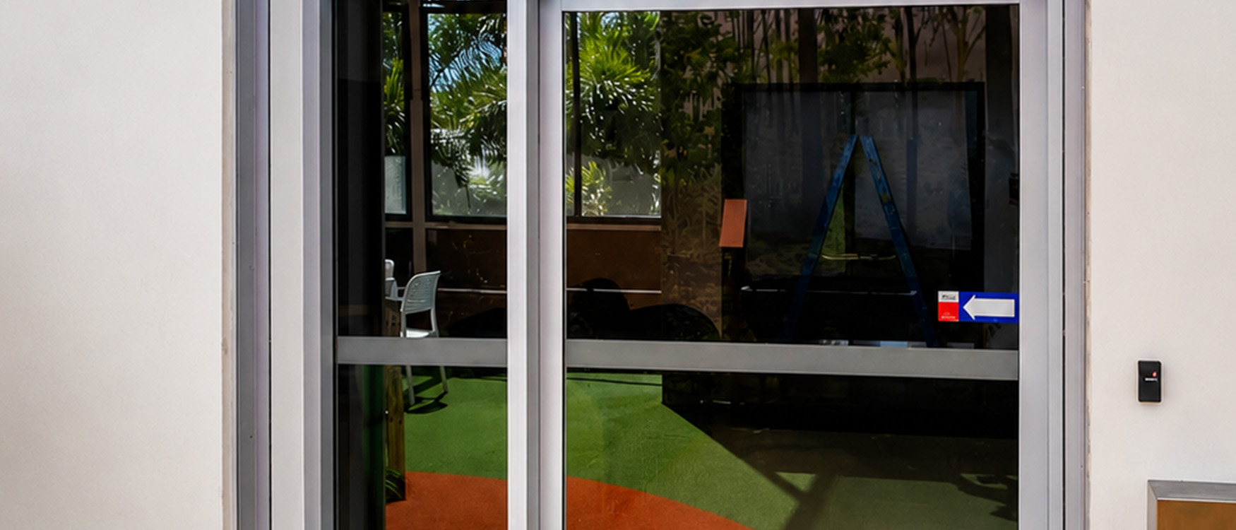 Commercial aluminium-framed glass doors and windows